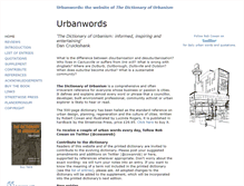 Tablet Screenshot of dictionaryofurbanism.com